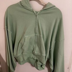 Daily Drills Mint Crop Hoodie